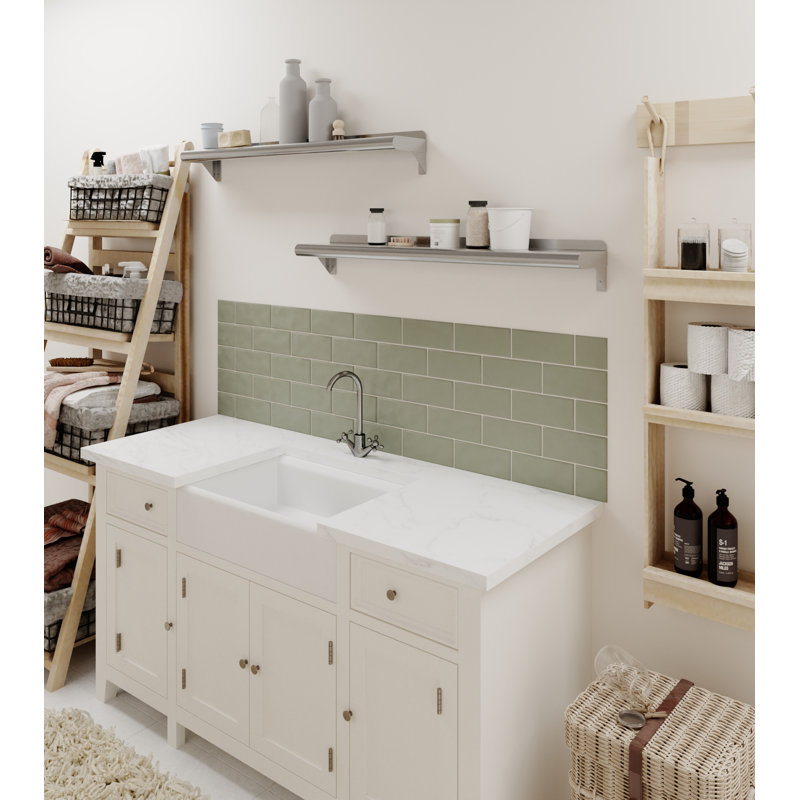 36" Wide Stainless Steel Wall Shelf with Brackets