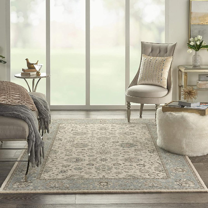 Crownover Wool Oriental Indoor Rug, Rectangle 3'6" x 5'6"