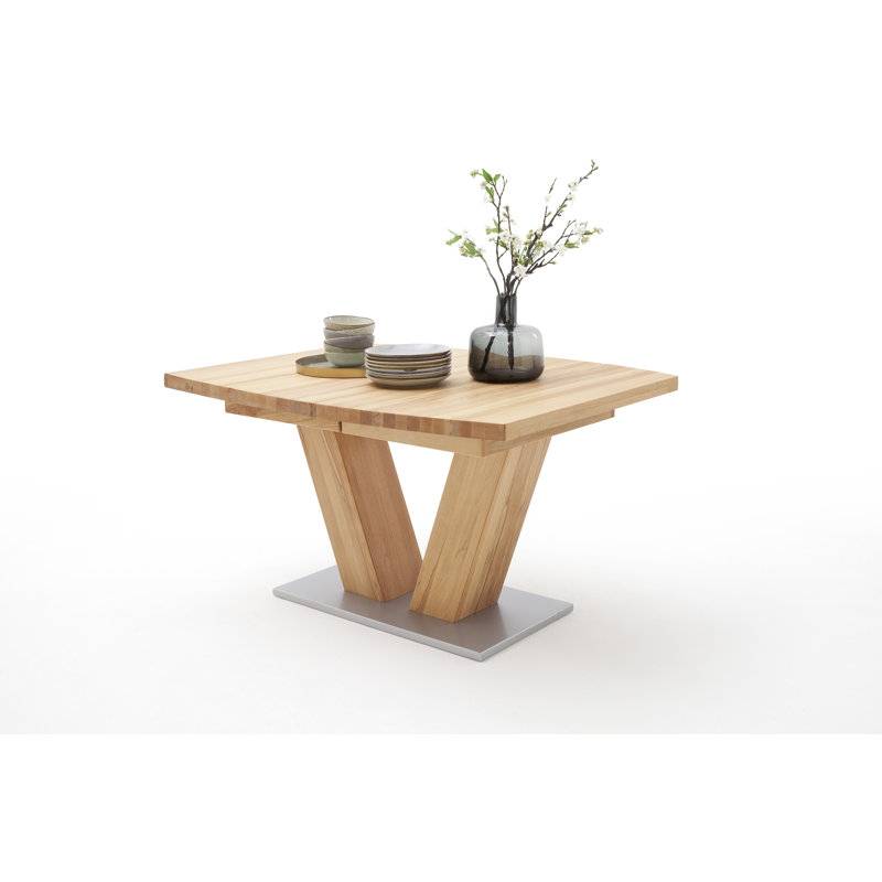 Demarco Oak Solid Wood Dining Table, Oak bianco, 78cm H x 140cm W x 90cm D