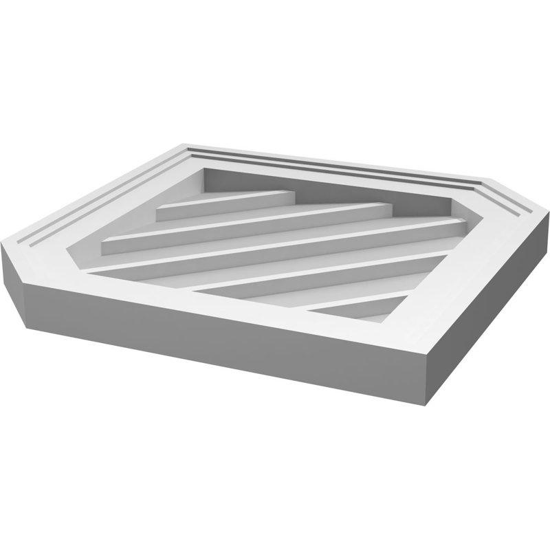 Ventilé vertical à pignon vertical en uréthane non piqué 12/12, H 22 po x l 18 po x P 1,5 po