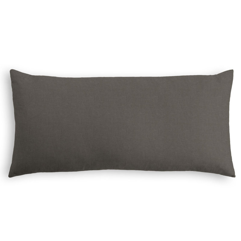 Rectangular Pillow Cover & Insert, 14" x 36", Dark Gray