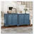 Storage Cabinet with Magnetic Doors, Matte Vintage Finish, Handle-Free Design, Raised Legs for Easy Cleaning