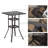 Caruthers Rectangular Metal Outdoor Bistro Table