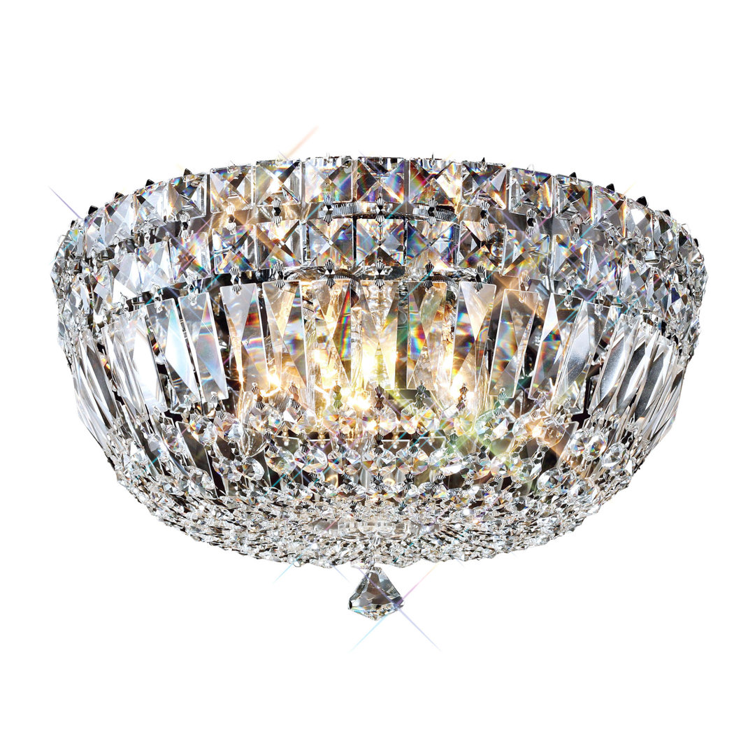 Georgina Flush Ceiling 3 Light Polished Chrome, Crystal - Polished Chrome