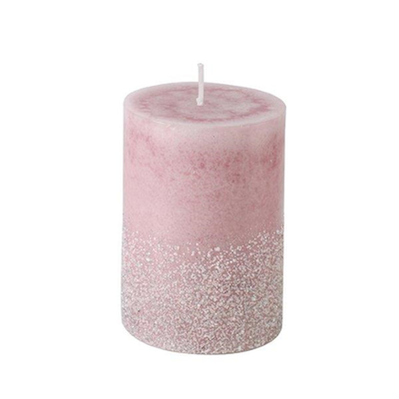 Unscented Pillar Candle, 4" H x 2.75" W x 2.75" D