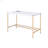 Gold Finish Writing Desk W/USB-1294296663