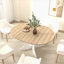 Table de salle à manger pour table de ferme ovale extensible 59 po x 43 po avec tréteaux à feuilles amovibles blanc