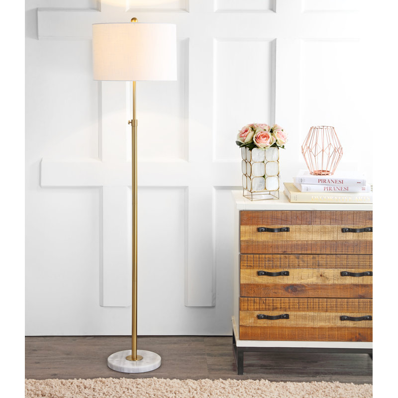 Lampe sur pied réglable 65 po Courtland, Laiton doré