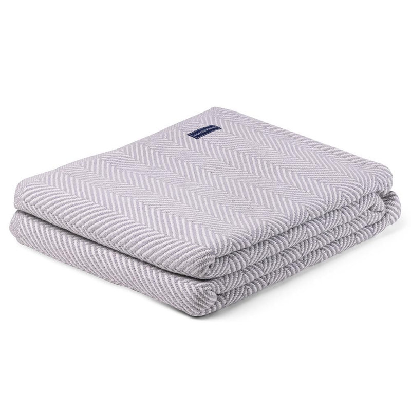 Madison Cotton Blanket, Gray, 72" x 96"