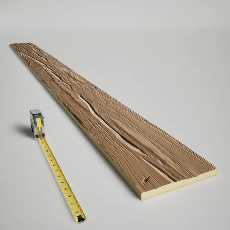 Planche en faux bois Riverwood Endurathane, H 10 po x l 120 po x P 1 po, Caramel