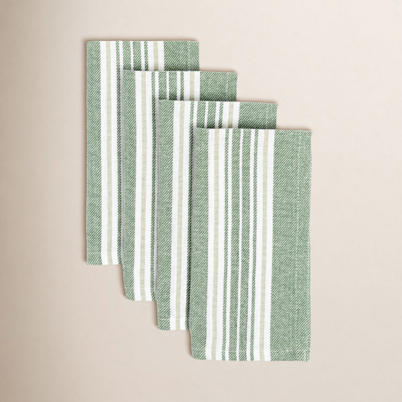 serviettes de table en tissu tissé, Vert