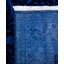 Overdyed Hand-Knotted Wool Modern-Contemporary Blue Area Rug 8' 0" x 11' 0"