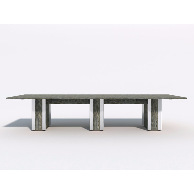 Table de conférence rectangulaire avec modules d'alimentation, Intrigue
