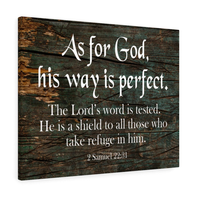 His Way Is Perfect 2 Samuel 22:31 - Wrapped Canvas Print, 61cm H x 76cm W