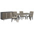 Rectangular Dining Table With 4 Host Chairs And Server