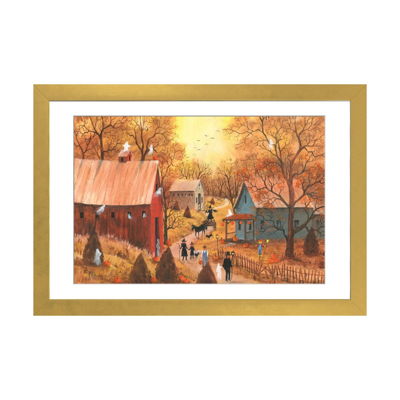 «Trick Or Friate», reproduction d'art mural, papier d'art encadré, 32" x 24", Framed Paper, Gold