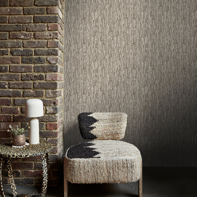 Heirloom Knit Greige Wallpaper, Beige