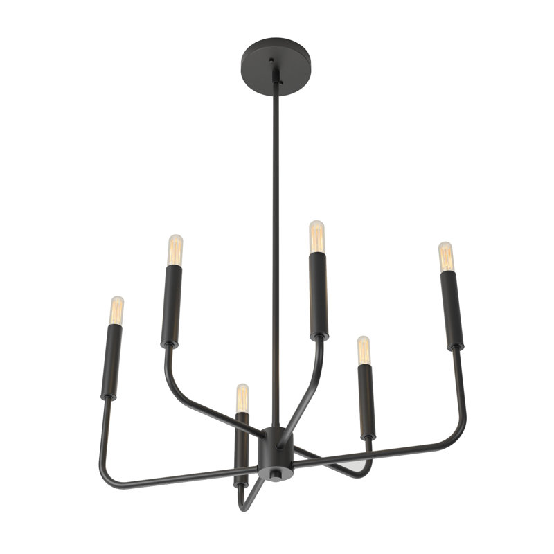 Luminaire suspendu unique à 6 lumières Ellis-Mae