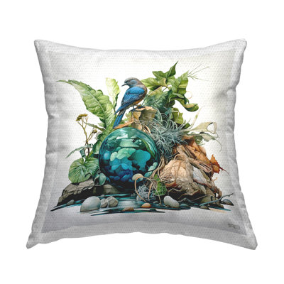Glass Jar & Botanicals Outdoor Printed Pillow by RB