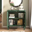 Buffet décoratif vintage à 2 portes avec tablettes réglables et pieds en bois massif Vintage-1019794330