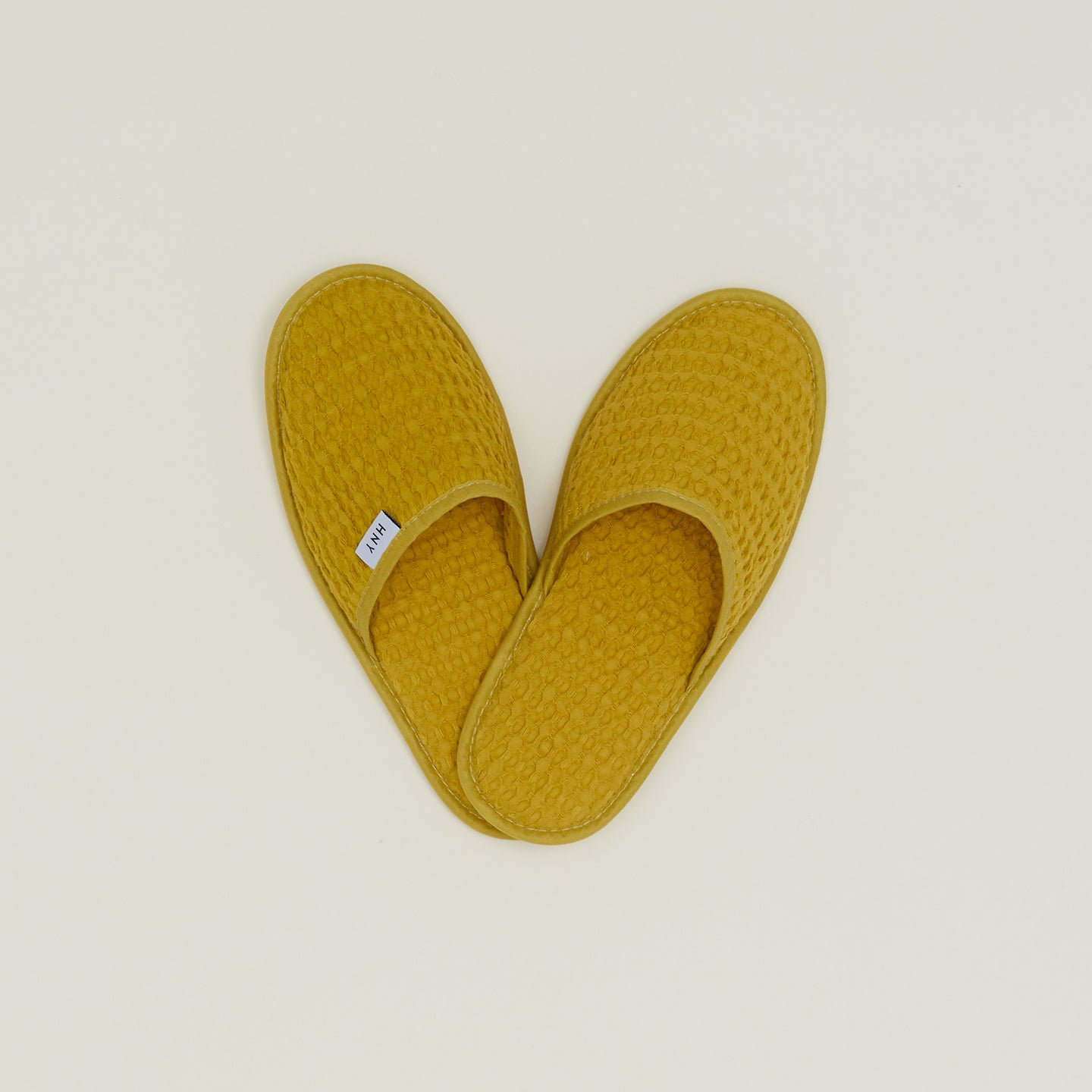 Simple Waffle Slippers, Small, Mustard