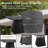 44" Rounded Square Sintered Stone Table 5 Outdoor Pedestal Dining With 4 Swivel Rockers, Weather- Fabric And Removable Cushions Patio Table, Rust- Aluminum