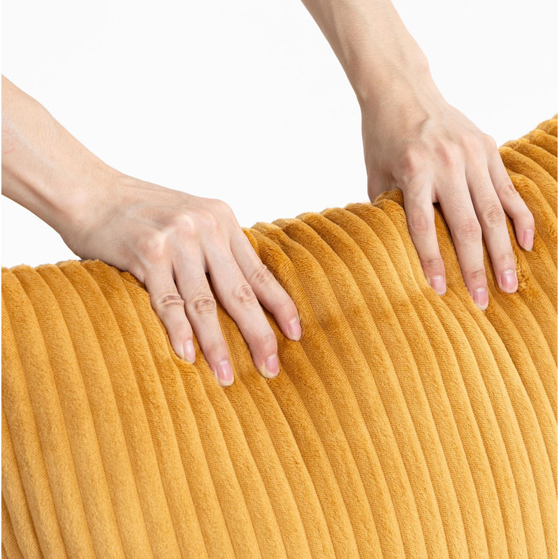 Canapé modulaire Boneless pouvant être combiné librement, Velours côtelé orange