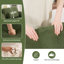 Canapé d'angle modulaire 2 places en velours côtelé vert avec pouf amovible et assises profondes-10733514