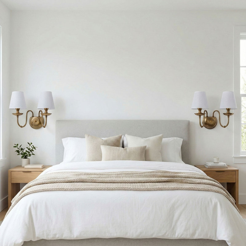 2-Copper colored dimmable iron cloth covered Wall Sconce