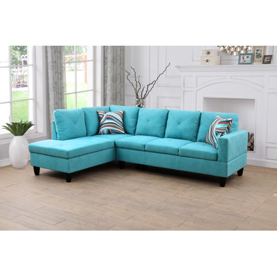 Upholstered L-Shaped Sectional Left Hand Facing