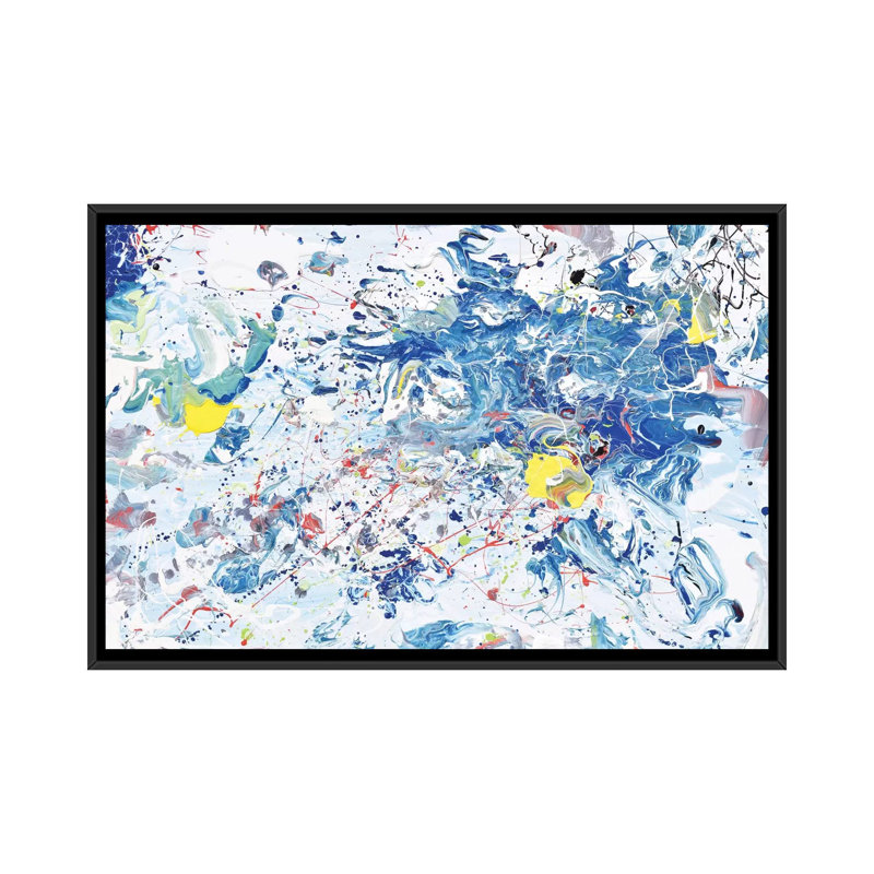 Reproduction d'art sur toile tendue Ocean Mist, H 18 po x l 26 po x P 1,5 po, Toile avec cadre noir, Pas de tapis