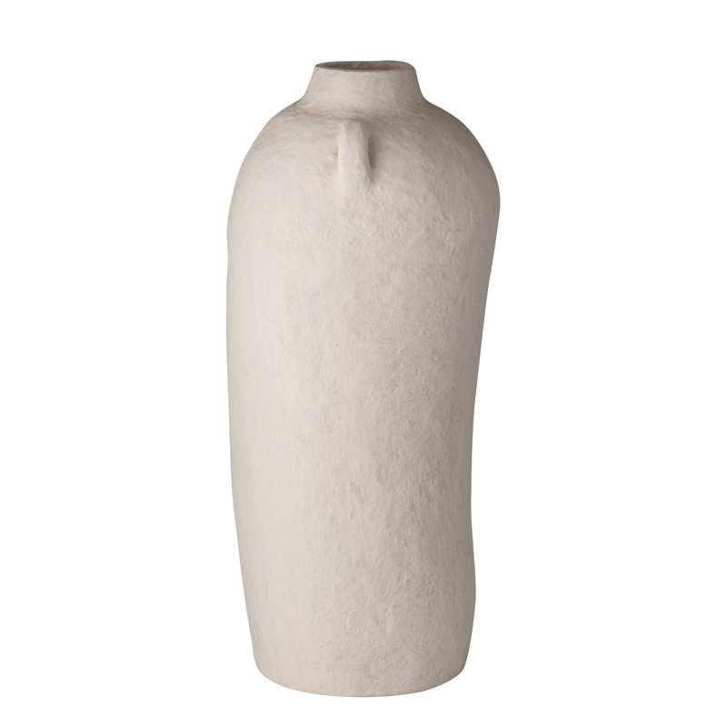 Amphora White Ceramic Water Resistant Table Vase