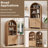 William 71" Tall Farmhouse Bookshelf with Arched Top & Storage Cabinet-118343182