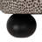 Upholstered Ottoman with Black Ball Feet