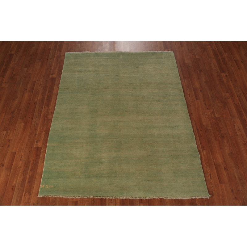 Tapis vert moderne Gabbeh 5 x 7