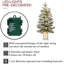 Mini arbre de Noël artificiel enneigé 3 pi avec base creuse et 70 lumières DEL Premium