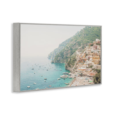 Port de la côte d'Amalfi, estampe numérique encadrée par Sissi et Seb