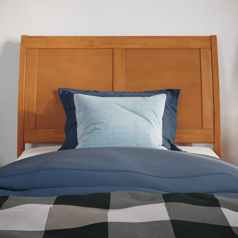  Lampley Solid Wood Foundation Bed , Twin XL, Light Toffee