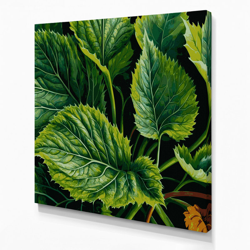 Art mural sur toile vert légumes, H 16 po x l 16 po