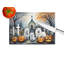 American Eskimo Spooky Halloween Glass Cutting Board Large
