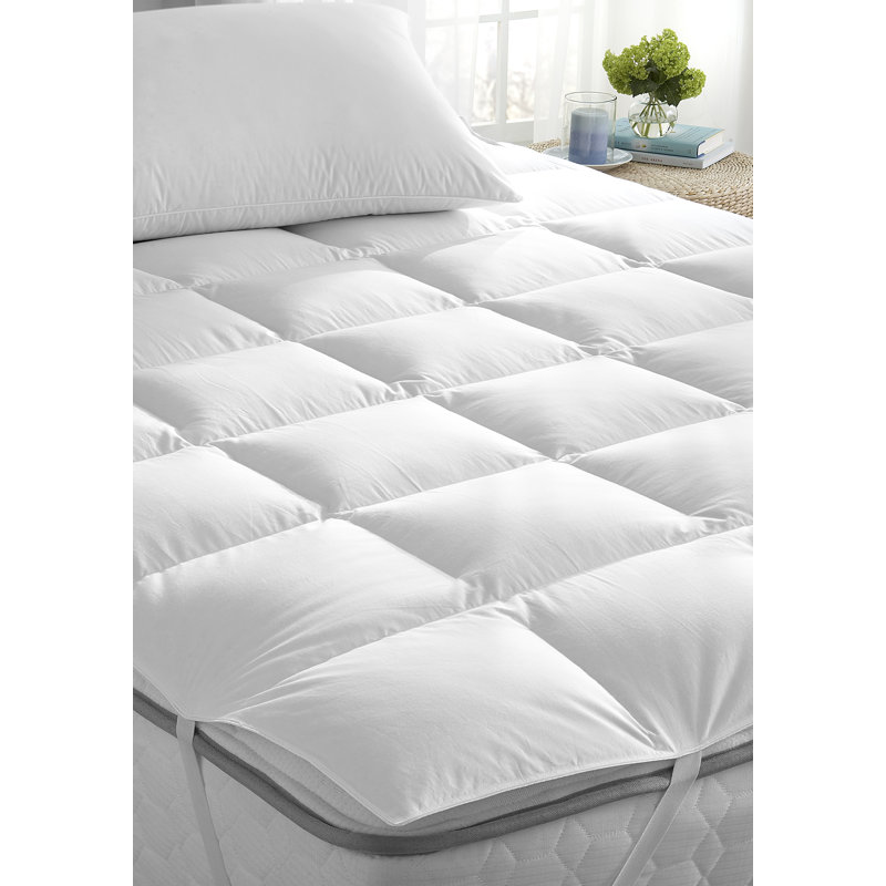 Adorian Cotton Polyester Mattress Pad, King, 1.5"