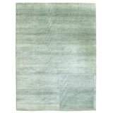 Illusion Wool Striped Area Rug in Green
