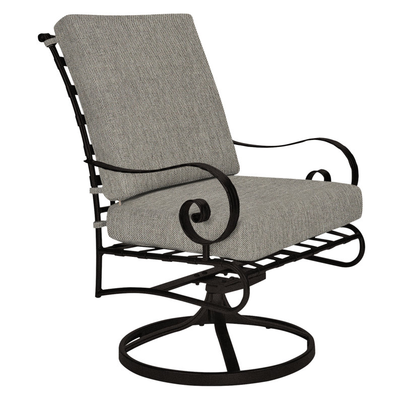 Classico Outdoor Rocker Chair, Carbon Black, Alcazar Redwood
