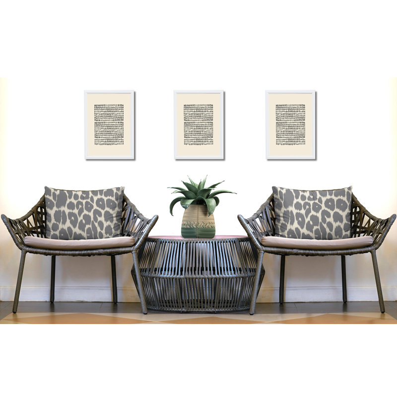 Oreiller réversible intérieur / extérieur à imprimé zébré Nubi, 25x18, Gray