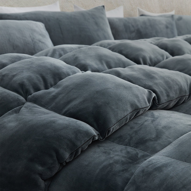 Thickest Comas Inducer Wow It's Thick Comforter Set, Moss Gray, Full Comforter + 1 Standard Sham