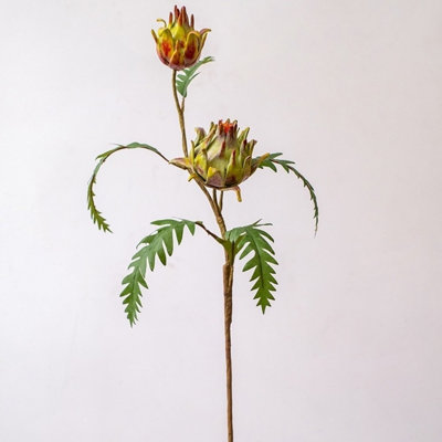 Tige de fleur d'artichaut dans un vase