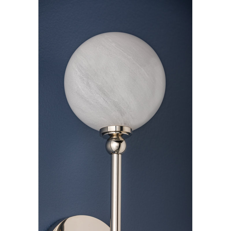 Andrews Steel Armed Sconce, Polished Nickel