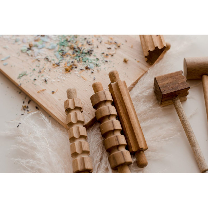 Ensemble de pâte à modeler en bois