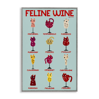 Giclée encadrée «Clever Feline», par Carrie Cantwell