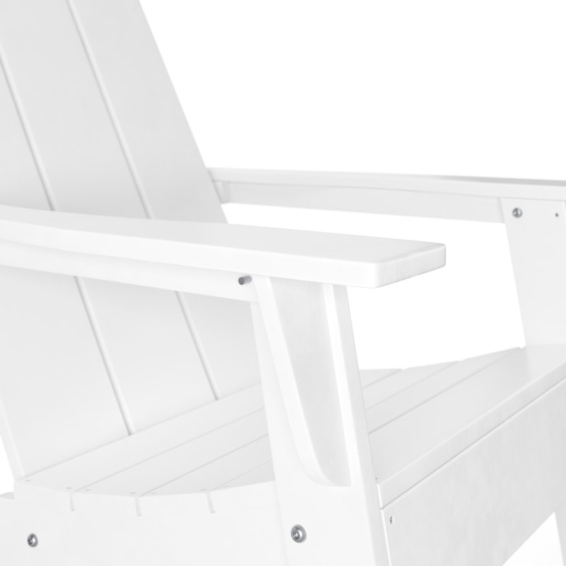 Keddie Outdoor Adirondack Chair, White 